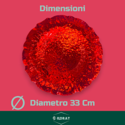 Set 24 Sottopiatti - Effetto Martellato - Rosso