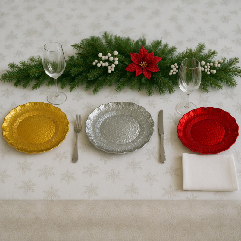 Set 6 Sottopiatti - Effetto Martellato - Oro
