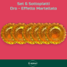 Set 6 Sottopiatti - Effetto Martellato - Oro