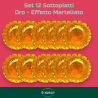 Set 12 Sottopiatti - Effetto Martellato - Oro