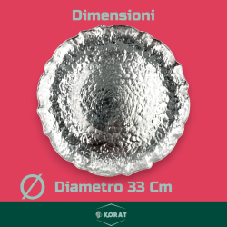 Set 6 Sottopiatti - Effetto Martellato - Argento