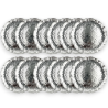 Set 12 Sottopiatti - Effetto Martellato - Argento