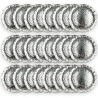 Set 24 Sottopiatti - Effetto Martellato - Argento