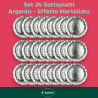 Set 24 Sottopiatti - Effetto Martellato - Argento