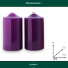 Set di 4 Candele per Avvento - Rosa e Viola - 15x7.5x7.5 cm