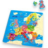 Fatto di Legno - Puzzle Scopri l'Europa - 17 Pezzi