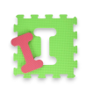 Gogo - Tappeto Puzzle Lettere - 5 Pezzi - 32x32 cm