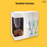 Set di 6 Calici in Vetro Colorati - Fantasia Diamante- 170 ML