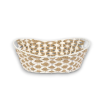 Cesta Ovale - 43x28 cm - Beige e Bianco