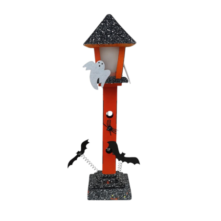 Halloween - Lampione in Legno con Luci - 2 Modelli Diversi - 50x12.5x1
