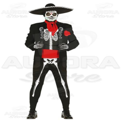 Costume Vestito Scheletro Messicano
