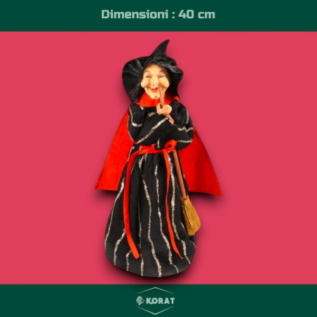 Befana Porta Dolciumi in Resina 40 cm - Con Cofanetto
