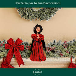 Befana Porta Dolciumi in Resina 40 cm - Con Cofanetto