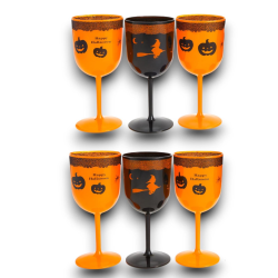 Set 6 Calici Tondo - Happy Halloween - 19 cm
