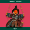 Befana Appendino in Resina - 40 cm - 2 Modelli Assortiti - Con Luci e 