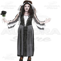 Costume Vestito Donna Sposa Vedova Nera