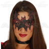 Maschera a forma di Pipistrello - Nero Rosso