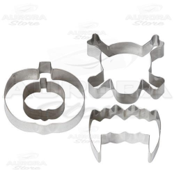 Set 2 stampini in metallo per biscotti Halloween