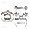 Set 2 stampini in metallo per biscotti Halloween