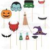 Set photo booth Halloween 12 pz