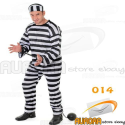 Costume Carcerato - Bianco Nero