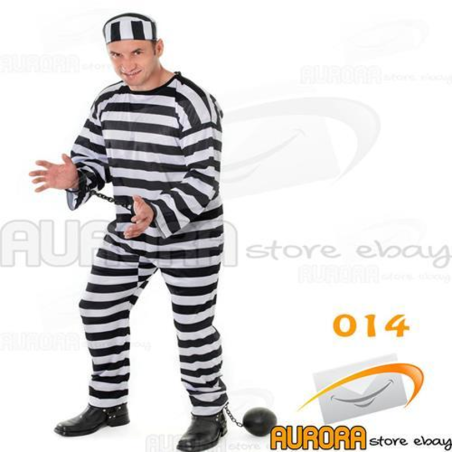 Costume Carcerato - Bianco Nero
