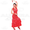 Costume Vestito Flamenco Spagnola Rosso