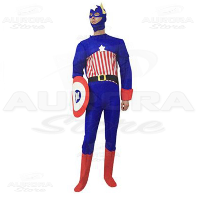 Costume Vestito Capitan America Supereroe