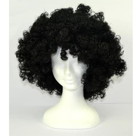 Parrucca Uomo Capelli Ricci Nero