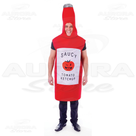 Costume Vestito Bottiglia Ketchup