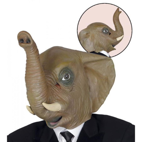 Maschera Testa Elefante della Savana - 100% Lattice