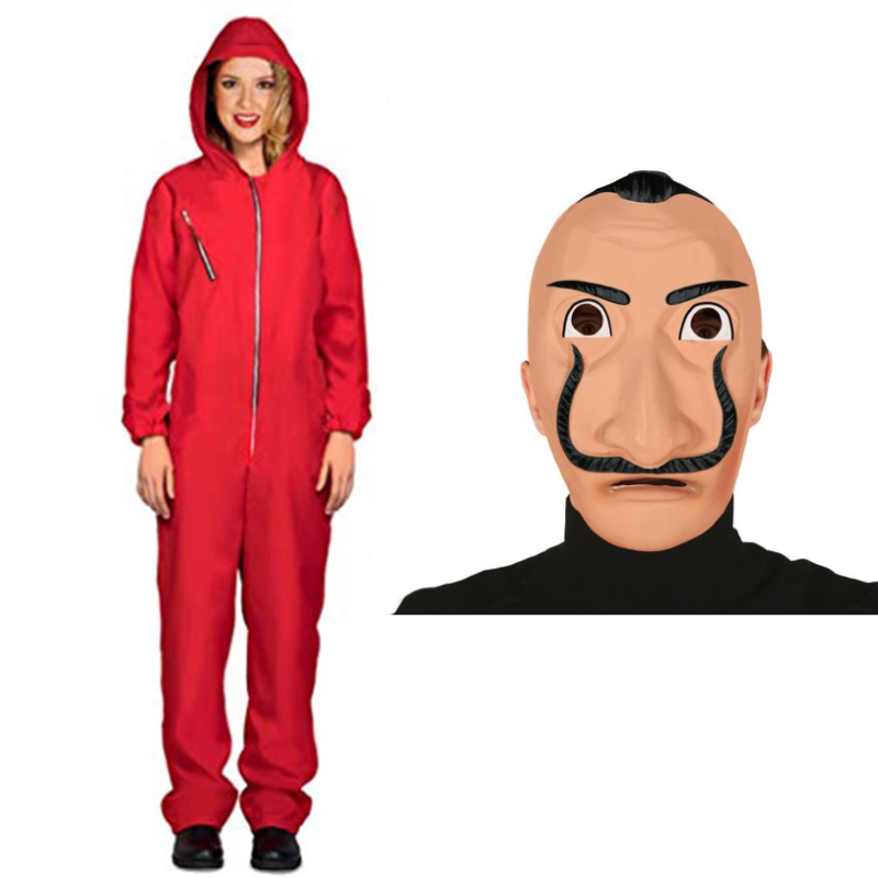 Costume Vestito Carnevale/Halloween + Maschera - Casa di Carta (Donna)