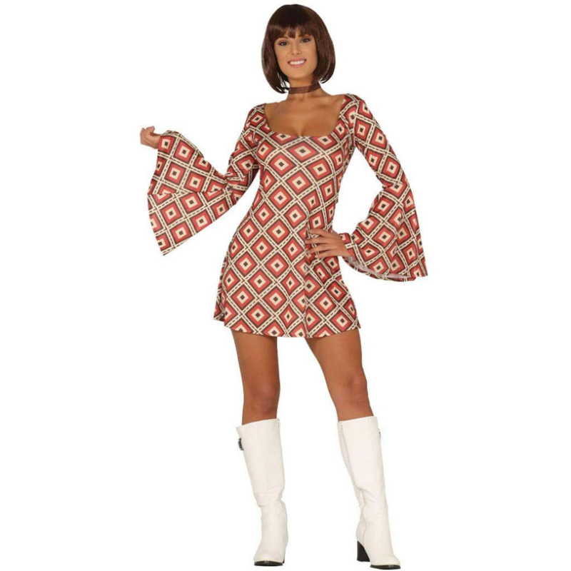 Costume Vestito Carnevale/Halloween - Anni 70 Disco Fever Donna