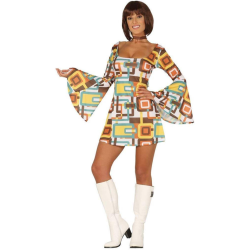 Costume Vestito Carnevale/Halloween - Anni 70 Disco Fever Donna Abito 