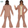 Costume Vestito Carnevale/Halloween - Anni 70 Disco Fever Uomo - Abito