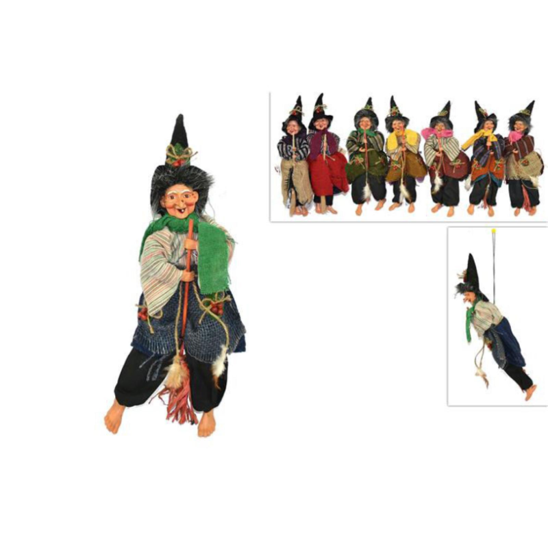 Statua Bambola Pupazzo Befana da Appendere con appendino 35 cm Decoraz