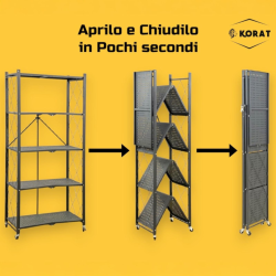 Scaffale in Ferro - 5 Ripiani - Nero - 263135