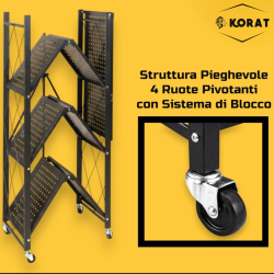 Scaffale in Ferro - 5 Ripiani - Nero - 263135