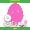 Uovo Sorpresa Pasqua Unicorno Bambini con Set Pappa 7 Pezzi in Melamin
