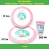 Uovo Sorpresa Pasqua Unicorno Bambini con Set Pappa 7 Pezzi in Melamin