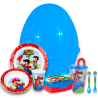 Uovo Sorpresa Pasqua Super Mario Bros Bambini con Set Pappa 7 Pezzi in