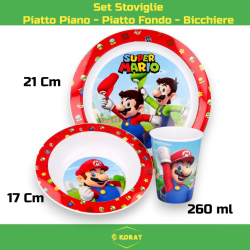 Uovo Sorpresa Pasqua Super Mario Bros Bambini con Set Pappa 7 Pezzi in