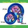 Uovo Sorpresa Pasqua Stitch Bambini con Set Pappa 7 Pezzi in Melamina 