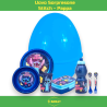 Uovo Sorpresa Pasqua Stitch Bambini con Set Pappa 7 Pezzi in Melamina 