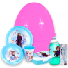 Uovo Sorpresa Pasqua Frozen Bambini con Set Pappa 7 Pezzi in Melamina 