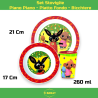 Uovo Sorpresa Pasqua Bing Bambini con Set Pappa 7 Pezzi in Melamina h.