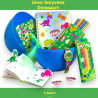 Uovo Sorpresa Pasqua Kit Scuola per Bambini Dinosauro con Set Colorare