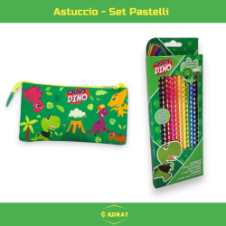 Uovo Sorpresa Pasqua Kit Scuola per Bambini Dinosauro con Set Colorare