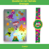 Uovo Sorpresa Pasqua Kit Scuola per Bambini Dinosauro con Set Colorare