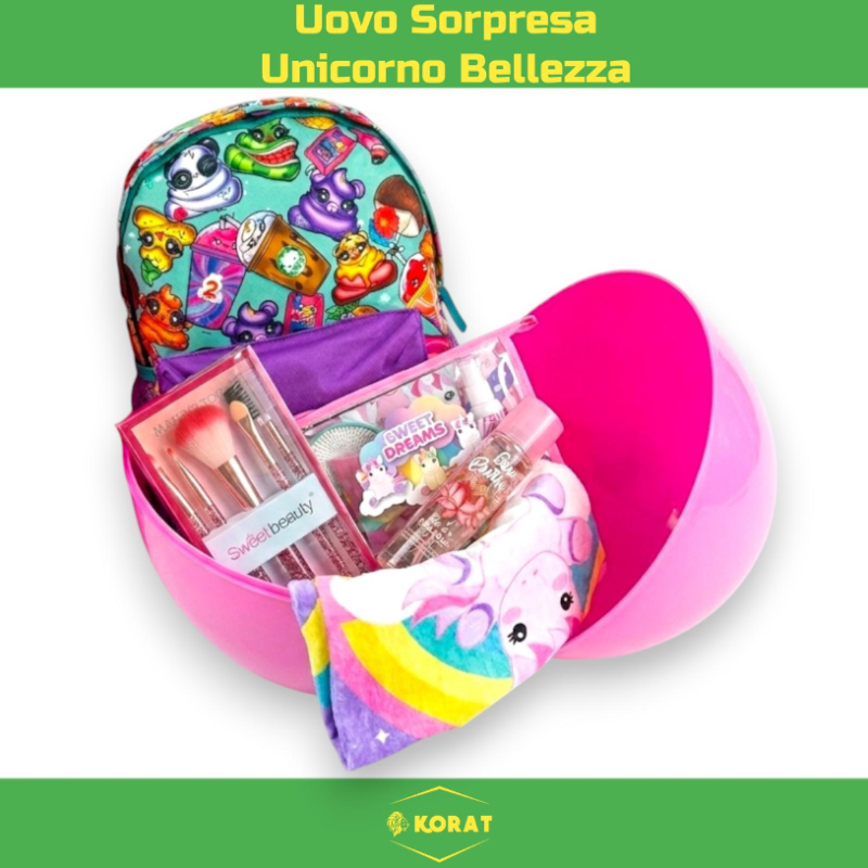 Uovo Sorpresa Unicorno per Bambina Kit Bellezza e Make Up Uovo Sorpres